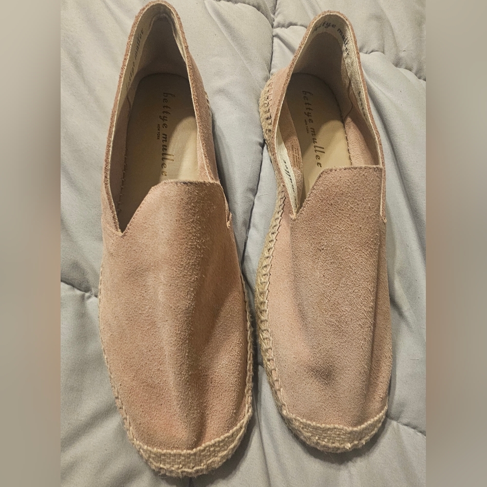BETTYE MULLER Spain Women's Pink Leather Espadrilles Size 41, US10.5-11